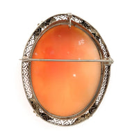 14k Gold Genuine Natural Shell Cameo Pin The Three Graces Figural (#J6245)