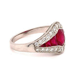 Platinum 2.79 Carat Finest Genuine Natural Ruby Ring (#J4865)
