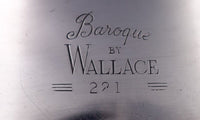 Grande Baroque by Wallace Silverplate 3-part Celery Relish Dish 13 1/2" (#7829)