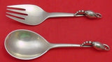 Blossom by Georg Jensen Sterling Silver Salad Serving Set 2pc Original 7"
