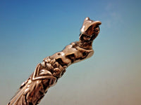 Tiffany and Co. Sterling Silver Punch Ladle with Realistic Satyr 15 1/2" Figural