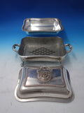 Gadroon English Silverplate Pair of Vegetable Warming Pans Vintage (#6114)