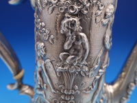 Tiffany & Co. Sterling Silver Demitasse Pot Women Cherubs  Roses Bird (#8411)