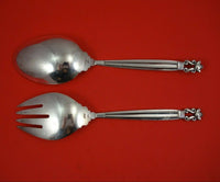 Acorn by Georg Jensen Sterling Silver Vegetable Serving Set 2pc 9 1/2" Vintage