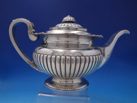 Wong Shing Chinese Export Sterling Silver Tea Set 3pc c.1840-1870 (#6462)