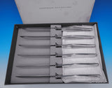 Classique by Gorham Sterling Silver Steak Knife Set 6pc 9 1/4" #8903 As-Is