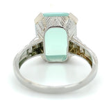 20k White Gold 4.05 Carat Genuine Natural Chalcedony Ring Size 4.5 (#J7214)