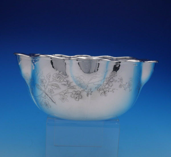Whiting Sterling Silver Fruit Bowl with Acid Etched Flowers #1543E (#3331)