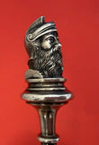 Bust Gorham Sterling Silver Cracker Spoon Long Applied Detail Helmeted Man 11"