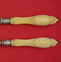 Martin Hall and Co English Sterling Silver Fish Serving Set 2pc Pierced Serpent