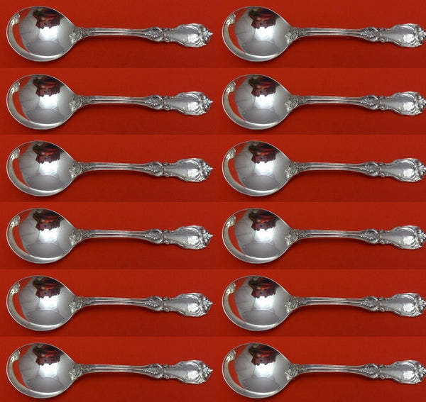 Burgundy by Reed and Barton Sterling Silver Cream Soup Spoon Set 12 pcs 6 3/8"