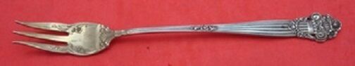 Georgian By Towle Sterling Silver Cocktail Fork Gold Washed Fancy 6" Heirloom