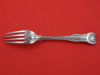 Kings by George Adams English Sterling Silver Dinner Fork w/ Crest Crown 8 3/8"