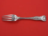 Kings by George Adams English Sterling Silver Dinner Fork w/ Crest Crown 8 3/8"