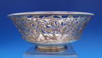 Whiting Sterling Silver Nut Serving Bowl with pierced Maple Leaves #1104 (#8346)