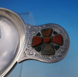 JF English Sterling Silver Wine Taster with Applied Stones Bright-Cut (#5180)