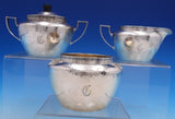 Etruscan by Towle Sterling Silver Tea Set 6pc with Kettle Hammered #7671 (#7834)