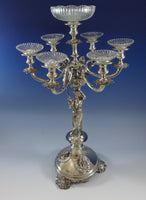 Magnificent Austrian 800 Silver Candelabra Pair 7-Light Figural Museum (#0088)