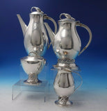 Blossom by Durham Sterling Silver Tea Set 4pc Coffee Tea Sugar Creamer (#5221)