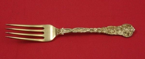 Chased Vine Vermeil by Shreve Dessert Fork 6 1/2" Gold