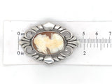 Sterling Kalo Shell Cameo Pin Jewelry Handwrought by Bjarne Axness (#J6836)