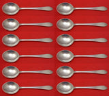 Faneuil By Tiffany and Co Sterling Silver Gumbo Soup Spoon Set of 12 pcs 7 1/2"