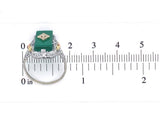 10k Gold Filigree Ring w/ Green Genuine Natural Onyx and Diamond Accent (#J6597)