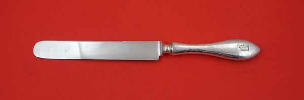 Antique Hammered by Shreve Sterling Silver Dinner Knife Blunt SP blade 10"