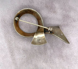Norwegian Sterling White Enamel Pin (#J5430)