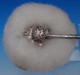 Louis XV Sterling Silver Powder Puff Vanity Base Cupids c1890 Rare Huge (#8376)