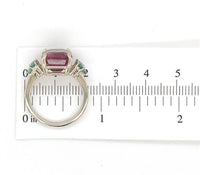 14k Gold 6.18 Carat Bi-Color Watermelon Genuine Natural Tourmaline Ring #J6987
