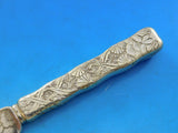 Lap Over Edge Acid Etched by Tiffany Sterling Dessert Knife Vermeil Fan Shells