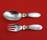 Cactus by Georg Jensen Sterling Silver Baby Set 2pc Original Infant Fork Spoon