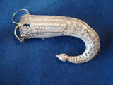 Sterling Filigree Cornucopia Posey Posy Pin 2 3/4" x 3/4" c. 1900-1920s (#J1236)
