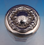 International Sterling Silver and Glass Dresser Jar #C527 1 1/2" x 2" (#9238)