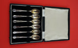 English Estate Sterling Demitasse Spoon in fitted box set of 6 1959 4 3/8"