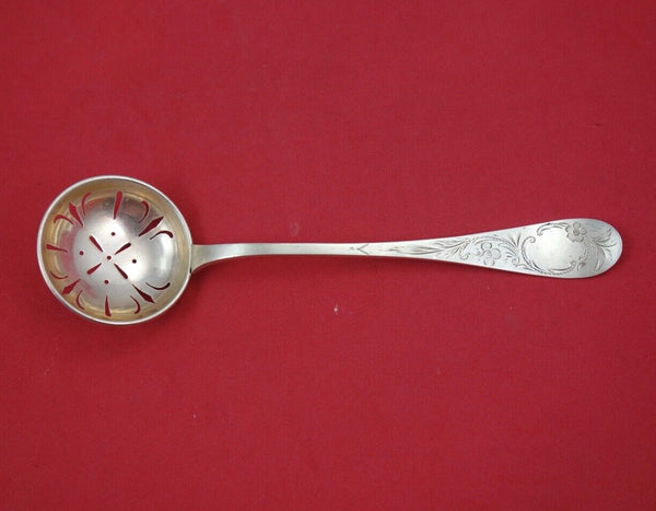 Norwegian Sterling Silver Sugar Sifter Ladle by MS .830 silver brite-cut 7 1/8"