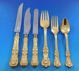 English King Gold by Tiffany & Co Sterling Silver Flatware Set 12 Service 255 pc