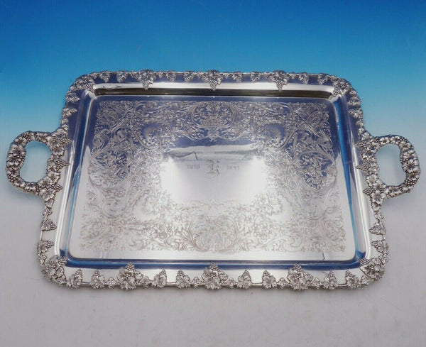 Moselle by International Silverplate Tea Tray with Grape Leaves (#4472)