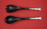Strasbourg by Gorham Sterling Silver Salad Serving Set w/black plastic 11 1/4"