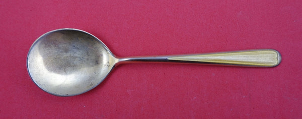 Norwegian Sterling Silver Ice Cream Spoon vermeil enameled yellow 4 3/4"