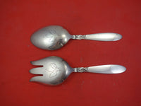 Dolphin by Frigast Sterling Silver Vegetable Serving Set 2pc w/ Pierced Leaves