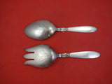 Dolphin by Frigast Sterling Silver Vegetable Serving Set 2pc w/ Pierced Leaves