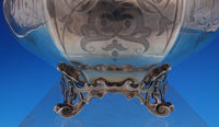 Edward John and Barnard English Victorian Sterling Tea Set 4pc w/Bird (#7677)