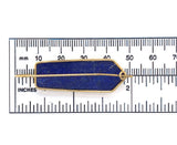Kaufmann 14k Gold Vermeil Genuine Natural Opal Intarsia Earrings w/Lapis #J6243