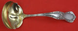 Gothic by Shiebler Sterling Silver Gravy Ladle Gold Washed 7" Serving Heirloom
