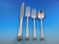 Orchid Elegance by Wallace Sterling Silver Flatware Set for 12 Service 64 Pieces