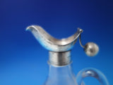 Hawk Oil Cruet with Cut Glass and Sterling Silver Lid and Spout c.1910 (#6025)