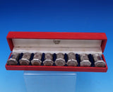 Cartier Sterling Silver Salt Shaker Set 8pc in Fitted Box 1 1/4" (#8455)