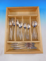 Elegance by O. Mogensen Danish Sterling Silver Flatware Set Modern 20 pieces